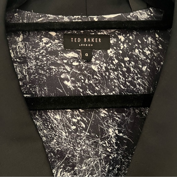 RARE Ted Baker Little Black Dress Suiting Dress Button Front - Picture 4 of 14